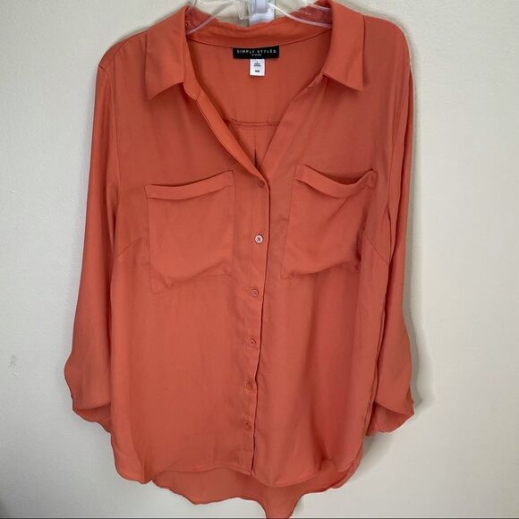 Simply Styled by Sears | Medium Top| Career wear| button down - Picture 10 of 11